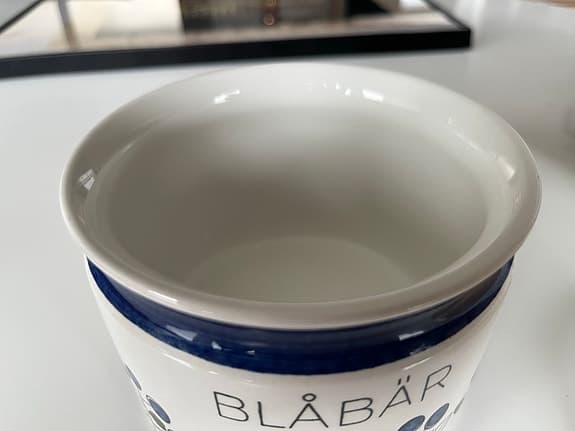 Rörstrand Blåbär burk med trälock 66 retro