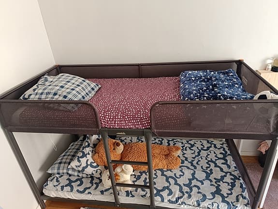 IKEA våningssäng för barn 90x200 cm grå