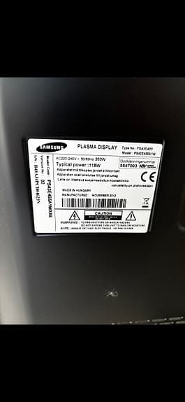 Samsung PS43E450 plasma-TV 43 tum svart
