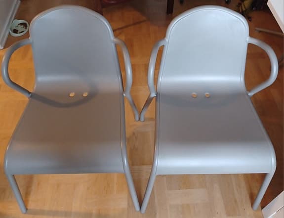 balkong/trädgårdsstolar 2 st. Metall