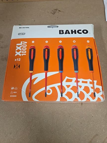 Bahco Skruvmejselsats 1000v, slim, 12st, BE-9878SL