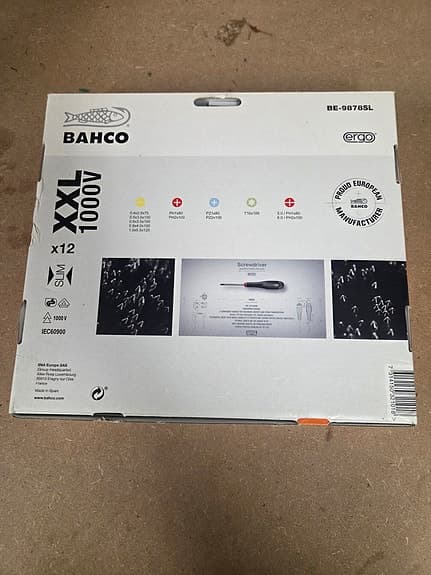 Bahco Skruvmejselsats 1000v, slim, 12st, BE-9878SL