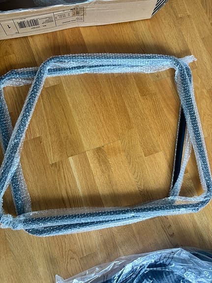 Omonterad Svart loungestol för uteplats/balkong