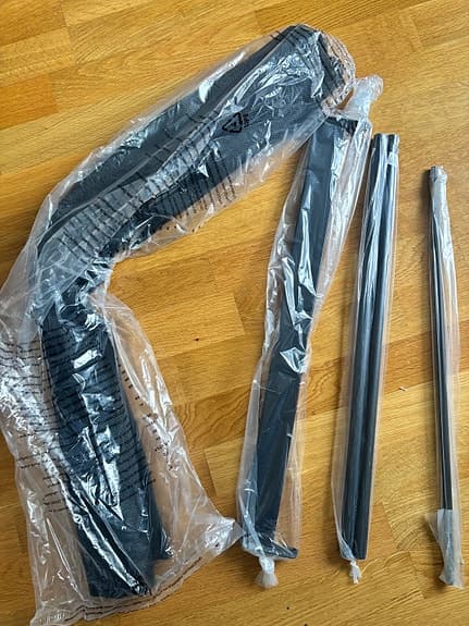 Omonterad Svart loungestol för uteplats/balkong