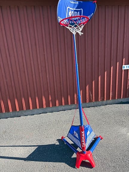 Tarmak portabel basketkorg blå/röd