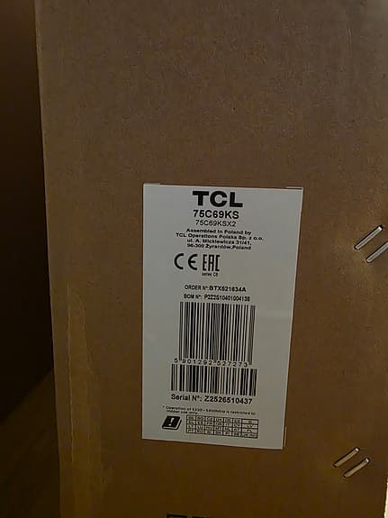 TCL 75C69KS 75" QD-Mini LED Google TV