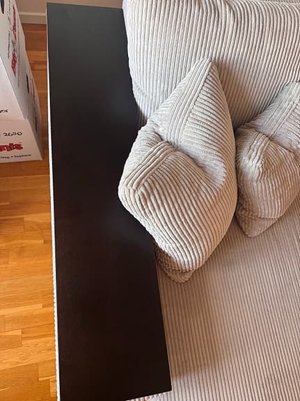 Sweef divansoffa i Manchestertyg - 1 år gammal ljusgrå