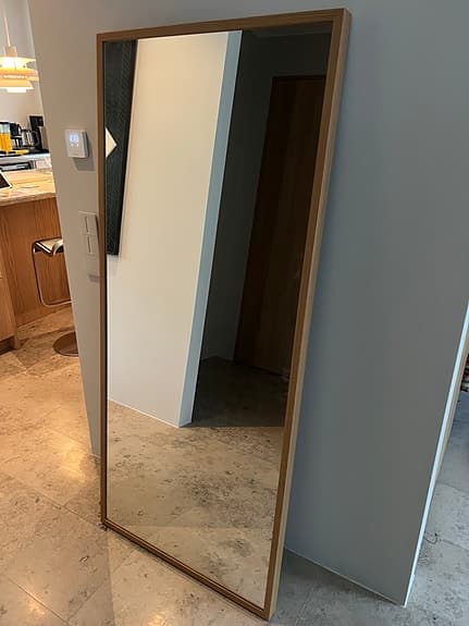 IKEA spegel STAVE - 2 stycken med träram helkroppsspegel