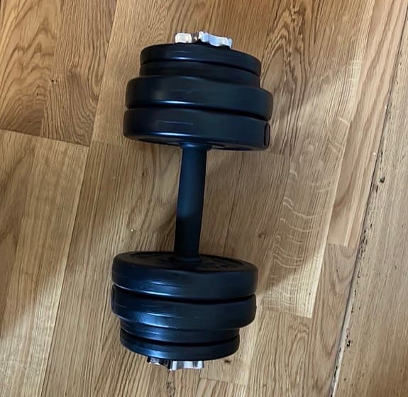Sportscool justerbar hantel med viktskivor sammanlagt 10kg