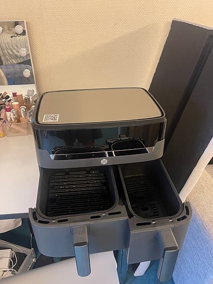 OBH Nordica airfryer med dubbelkorg svart/grå