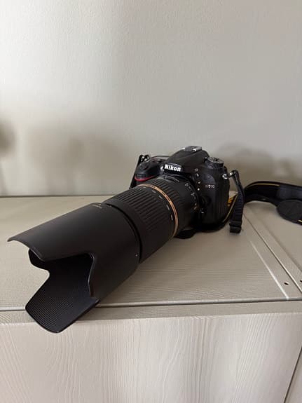 Nikon d7200 digital systemkamera med Tamron 17-50 mm objektiv