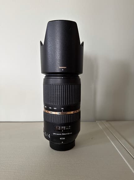 Nikon d7200 digital systemkamera med Tamron 17-50 mm objektiv