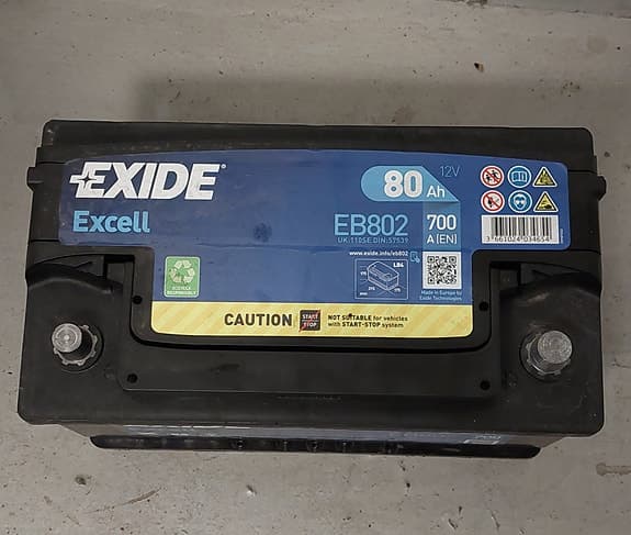 Bilbatteri Exide Excell bilbatteri 80Ah 700A