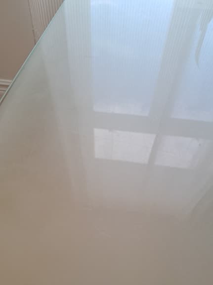 Glas metal bord 120x80