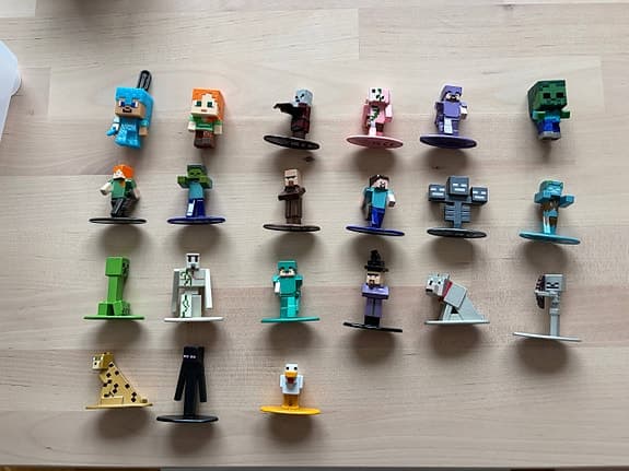 Minecraft Jada Nano MetalFigs – 20 originalfigurer