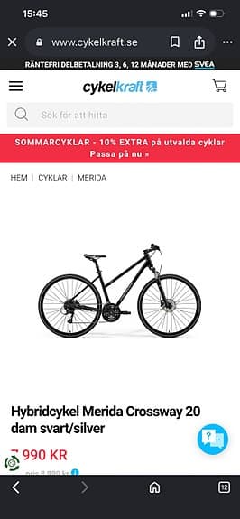 Merida hybridcykel 28" S dam