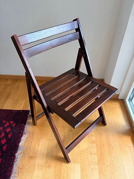 Ikea Nämmarö Hopfällbar trästol mörkbrun
