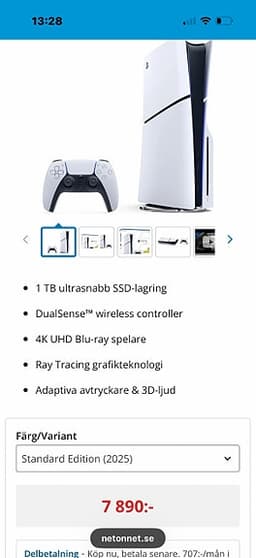 Helt ny PS5 Slim med 2 kontroller