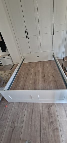 IKEA BRIMNES sängstomme vit 140cm×2m