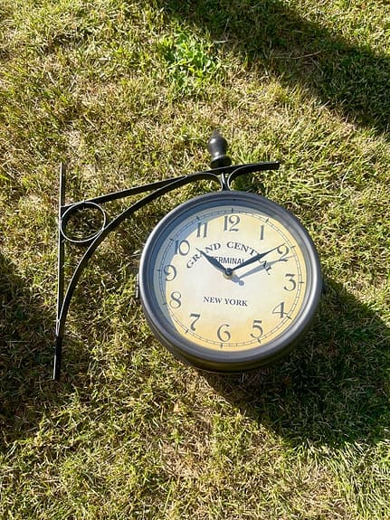 Railway Station Clock väggklocka 21 cm svart