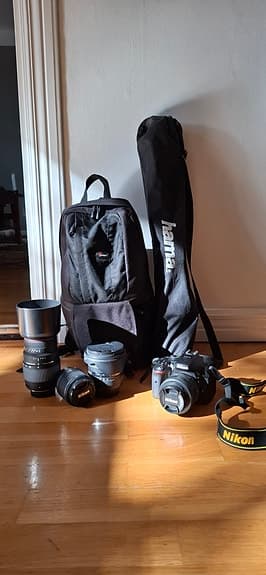 kamerapaket Nikon D5300 + objektiv och tillbehör
