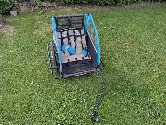 Spectra cykelvagn blå/grå