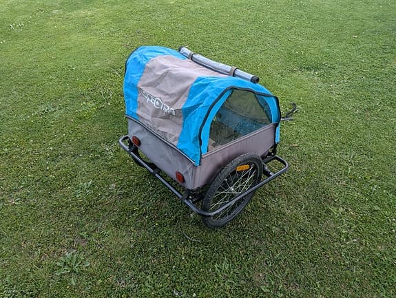 Spectra cykelvagn blå/grå