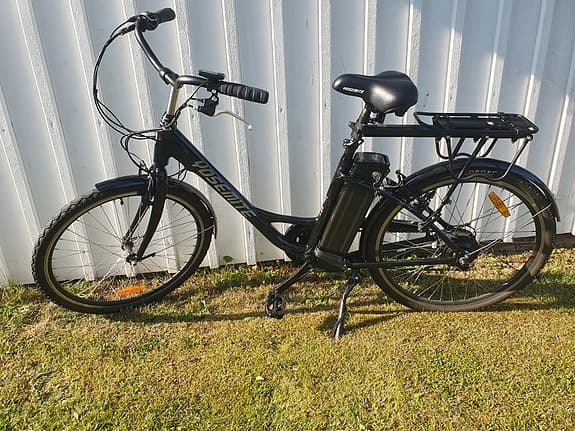 Elcykel, cykelstol och cykelstång för barncykel