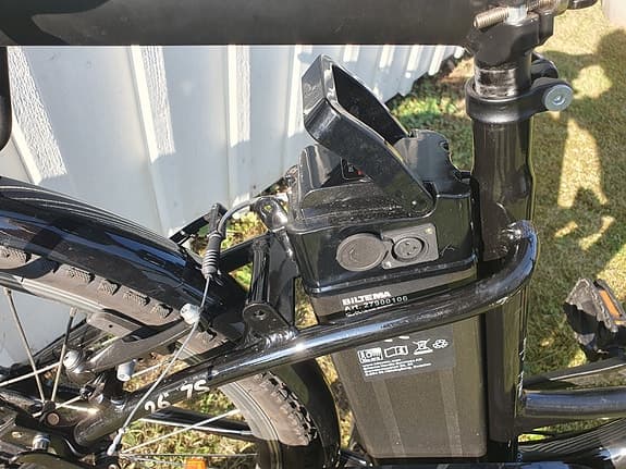 Elcykel, cykelstol och cykelstång för barncykel