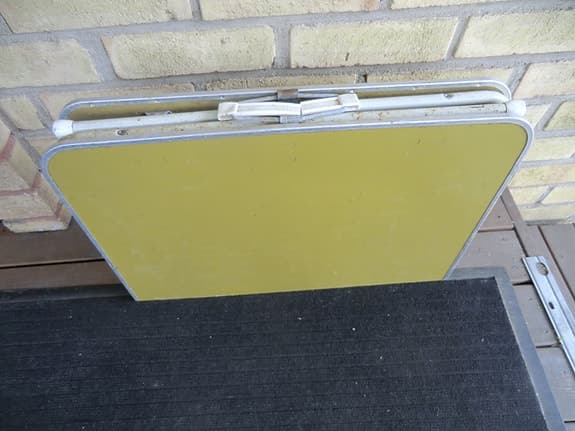 origo hopfällbart campingbord 3 stolar 1970-tal stabilt