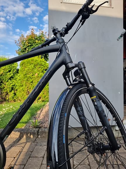 Crescent hybridcykel 53 cm 28" herr svart
