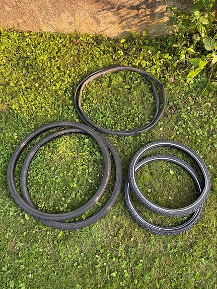 Vinterdäck cykel och cykelvagn