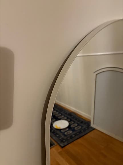 IKEA spegel oval vit ram / vit spegel / helkroppsspegel