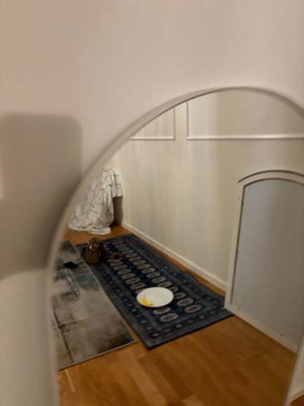 IKEA spegel oval vit ram / vit spegel / helkroppsspegel