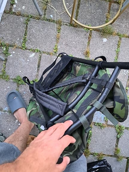 Kamo ryggsäck med bärstol kamouflage