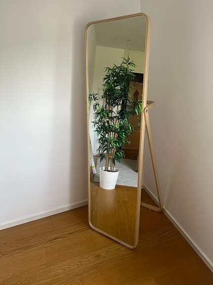 IKEA golvspegel med träställning