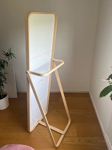 IKEA golvspegel med träställning