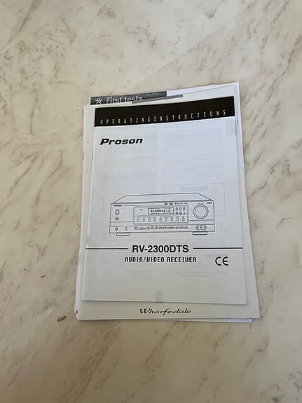 Förstärkare Proson och högalare Warfedale .  surround system