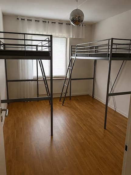 IKEA loftsängar metallgrå