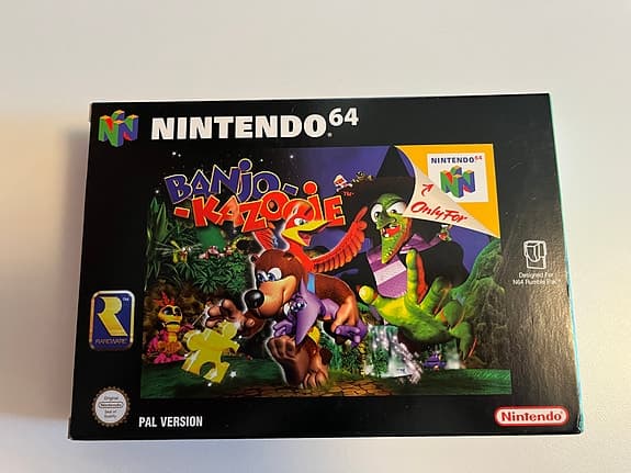 Banjo-Kazooie PAL Bergsala till Nintendo 64 - nyskick komplett cib