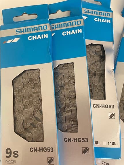 Shimano CS-HG400-9 kassett och CN-HG53 kedjor 9-delat
