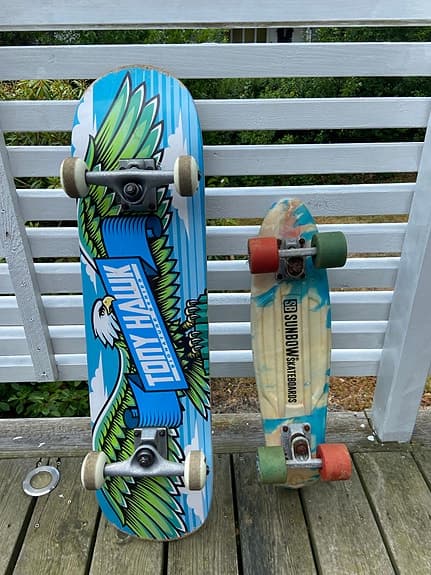 Tony Hawk skateboard + Sunbow cruiserbräda