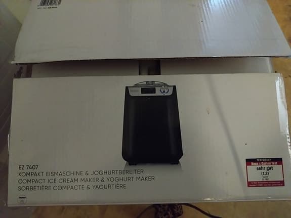 öppnad förpackning-  men oanvänd glassmaskin