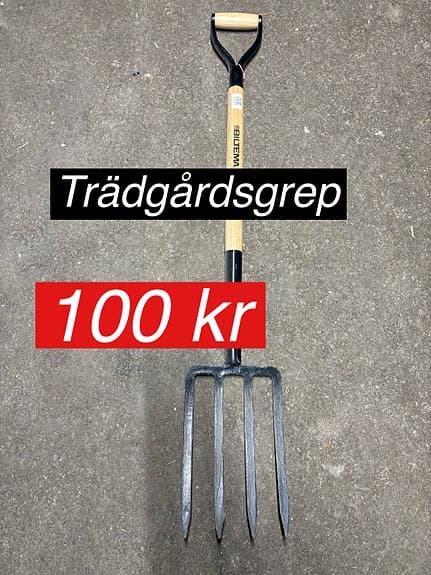 Trädgårdsgrep med träskaft