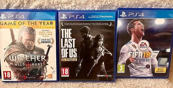 PS4 Slim 1 TB + 6 spel + original handkontroll – fint skick