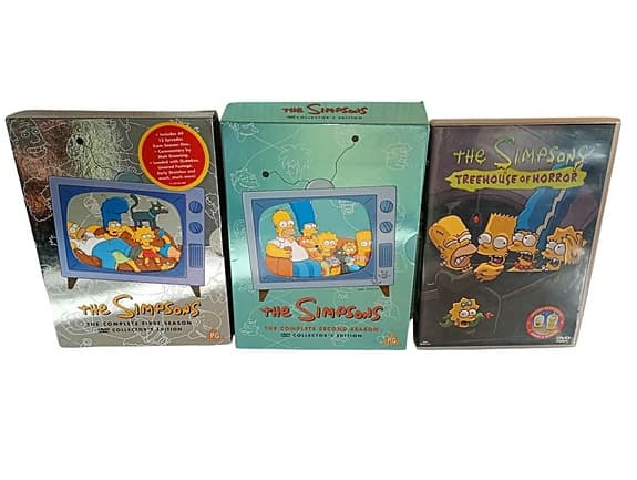 The Simpsons Säsong 1 & 2 + Treehouse of Horror -Mkt bra skick/Nästan Nyskick