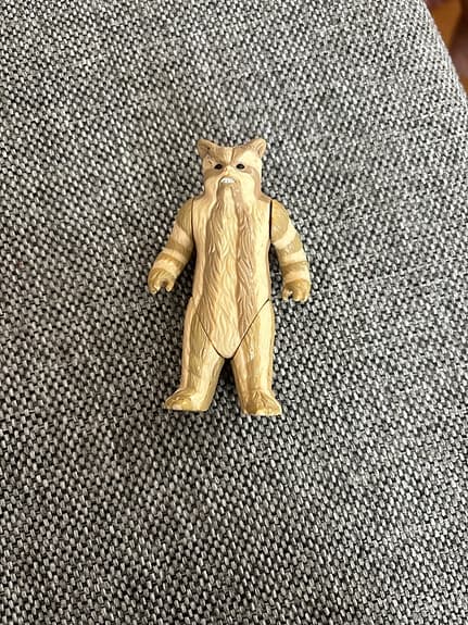 Vintage Kenner Logray Ewok actionfigur från Star Wars: Return of the Jedi 1983.
