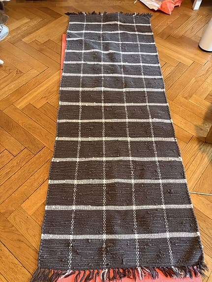 Åhléns Home matta löpare rutigt mönster