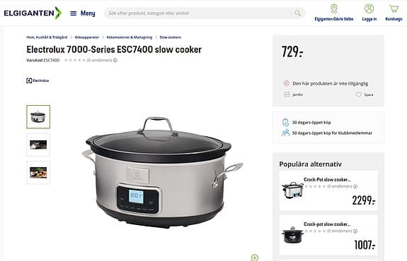 Electrolux slow cooker