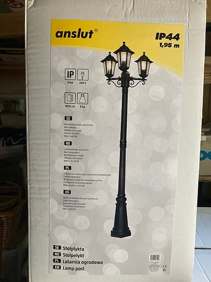 Utomhusbelysning - stolpar 195 cm